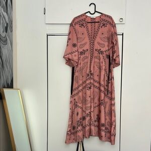 Sandro Pink Midi Sundress Casual Resort Wear